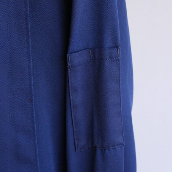 Vintage 1970s 1980s Mens Jacket, Boss Uniform Co. Navy Blue Work Jacket - Picture 4 of 10